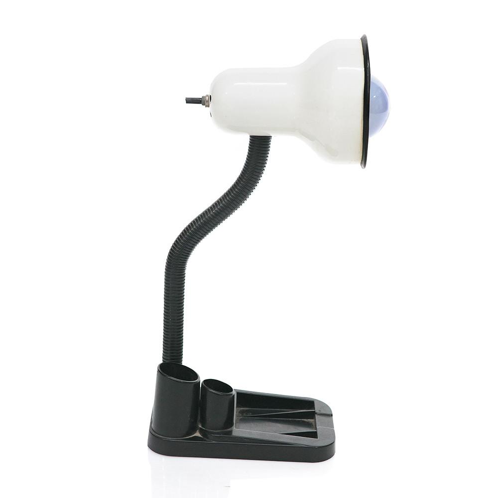 Black & White Adjustable Plastic Desk Lamp
