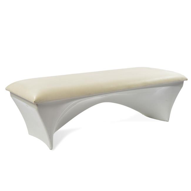 White Futura Concave Bench