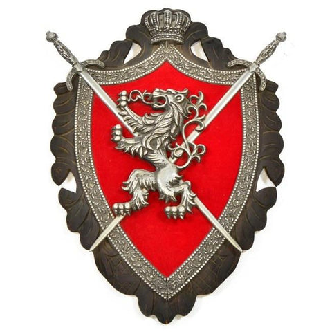 Silver + Red Lion Shield