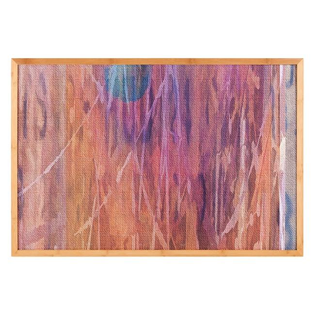 0553 (A+D) Magenta Burlap Abstract Painting