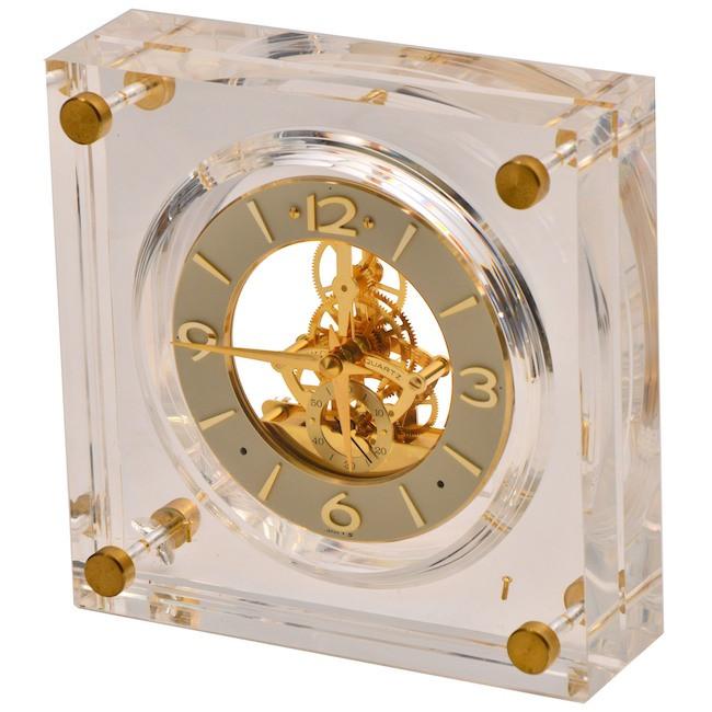 Seiko - Square Plexi Gold Clock
