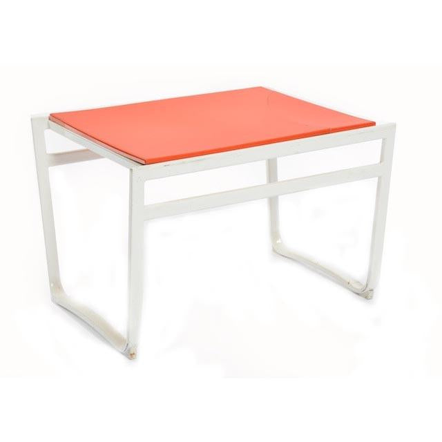 Orange Outdoor Side Table