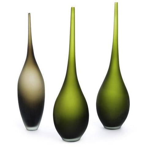 Green Frosted Glass Vase
