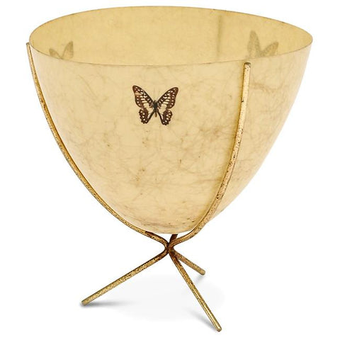 Tan Butterfly Fiberglass Planter