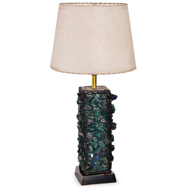 Blue and Green Crystal Table Lamp