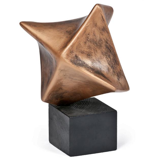 Bronze Abstract Square Sculpture