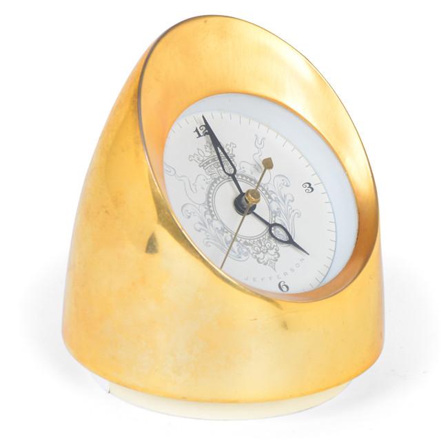 Jefferson Oval Gold Clock