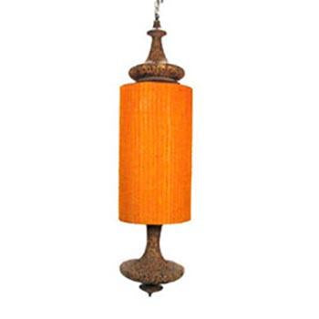 Orange Cylinder Hanging Pendant