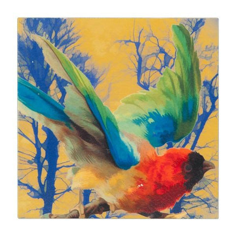 0305 (A+D) Copper Bird Blue Trees (6" x 6")