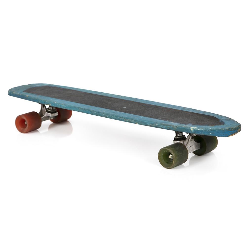 Blue Wood Skateboard