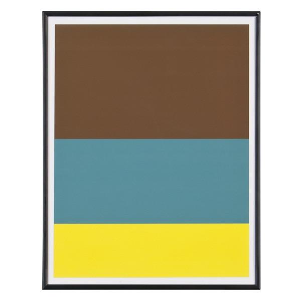 0258 (A+D) 3-Color Block Stripes Coffee (11.5" x 14.5")