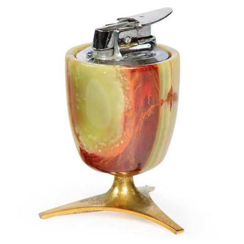 Marble Lighter with Brass Foot