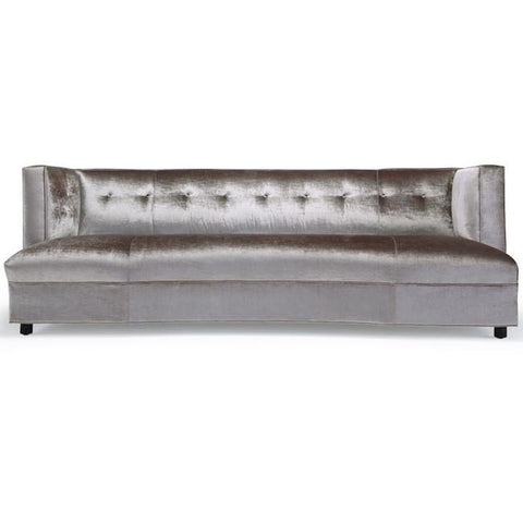 Dumont Velvet Taupe Curved Sofa
