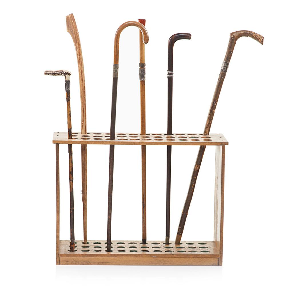 Wooden Cane Holder with Canes