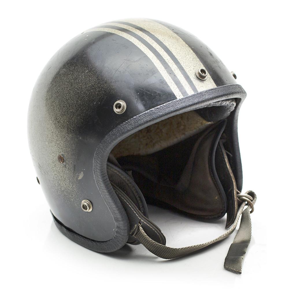 black and gold motorcycle king helmet Black and Gold Striped Motorbike Helmet