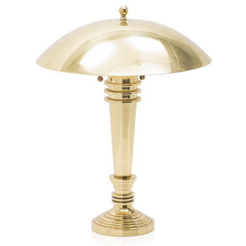 Gold Art Deco Mushroom Lamp