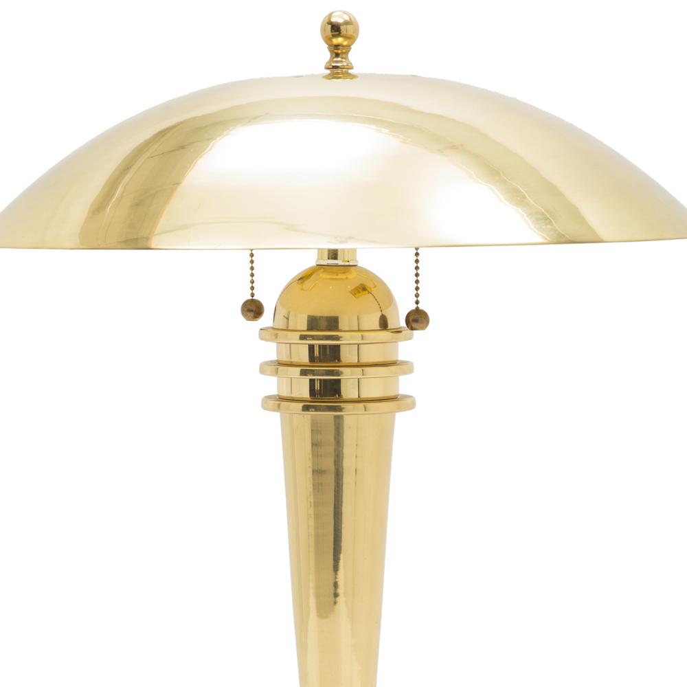 Gold Art Deco Mushroom Lamp