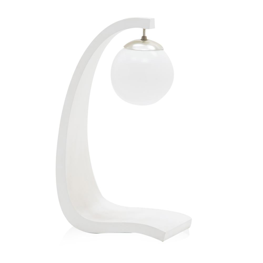 White Mod Arc Table Lamp