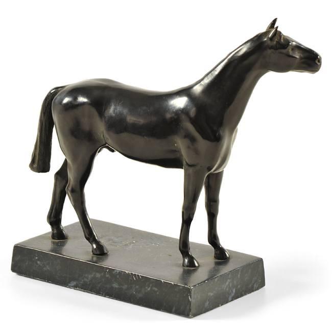 Black Metal Horse Statue