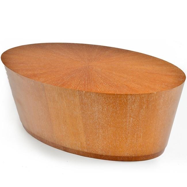 Sunburst Wood Coffee Table