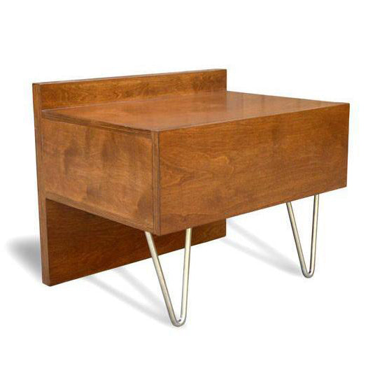 Wood Walnut Modern Bedside Table