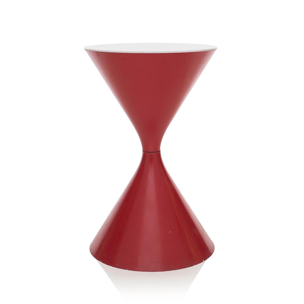 Red Plastic Hourglass Floor Lamp