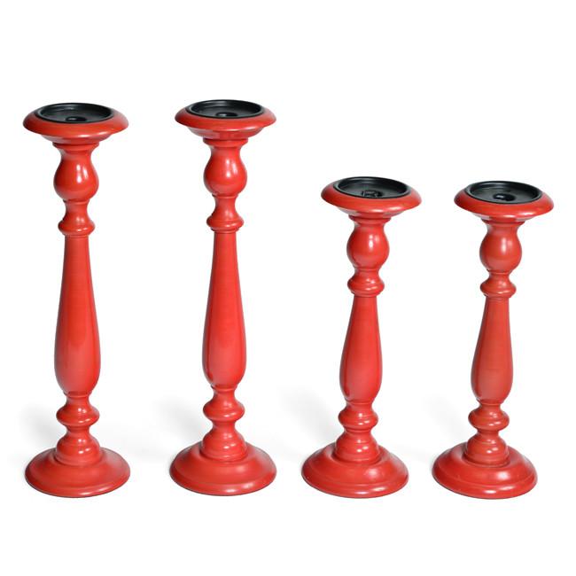Red Traditional Candlesticks