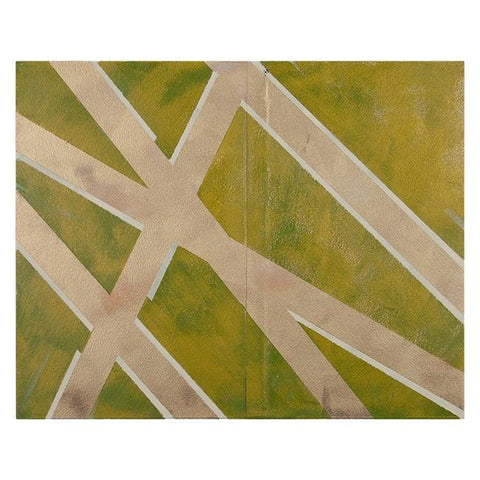 0143 (A+D) Diagonal Green (20" x 16")