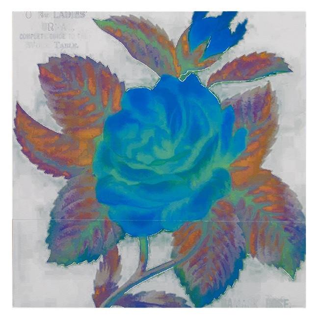 0160 (A+D) Blue Rose (16" x 16")