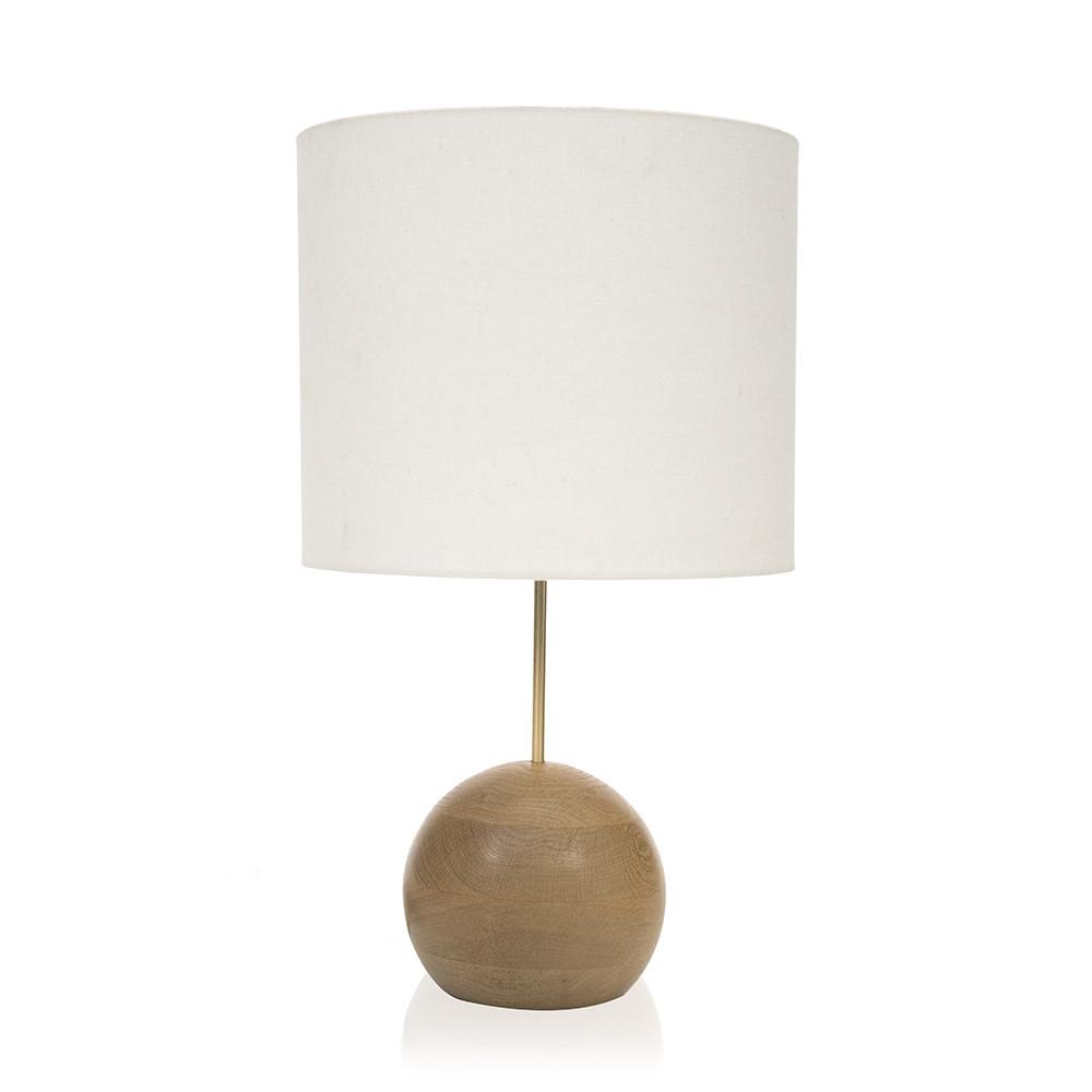 Light Wood Ball Modern Table Lamp