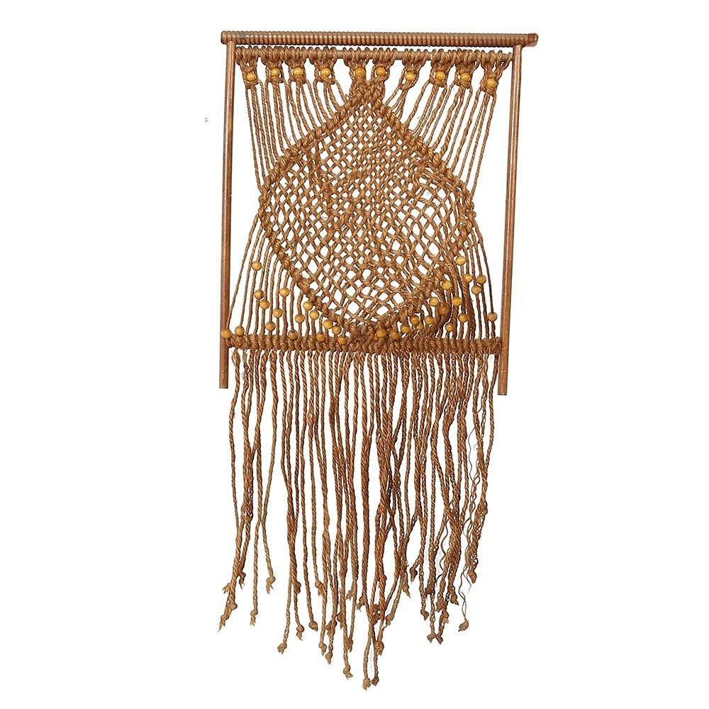 Small Brown Twine Woven Macrame Square
