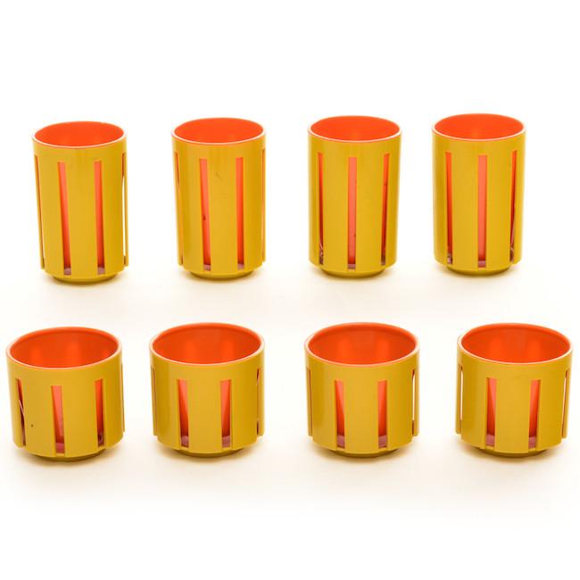 Yellow and Orange Plastic Cup