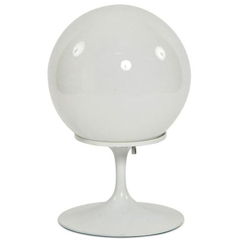 White Orb Table Lamp with Tulip Base