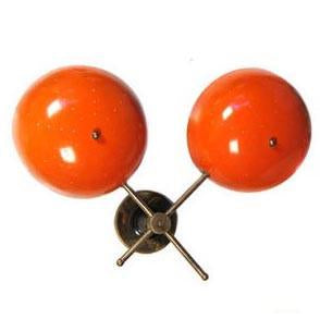 Orange Double Ball Sconce