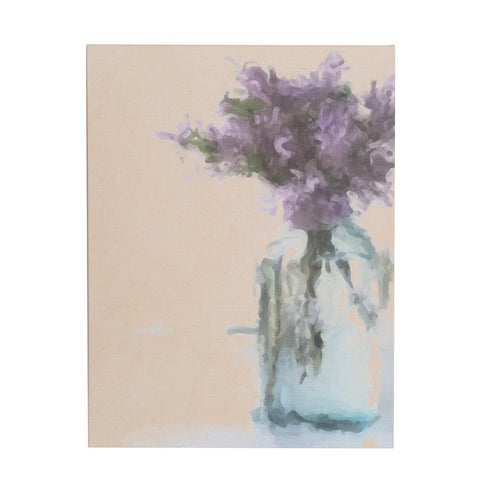 0876 (A+D) Flowers Purple Canvas (18" x 24")