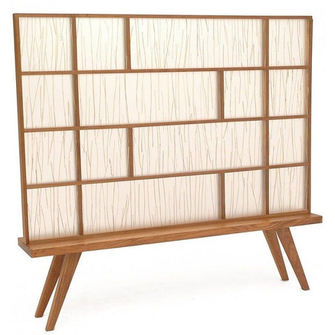 Frosted Wooden Screen Divider