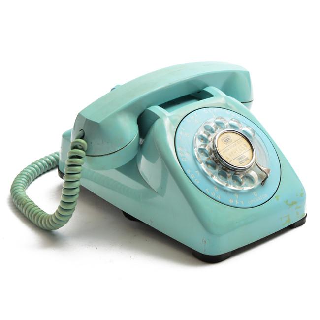 Turquoise Rotary Phone