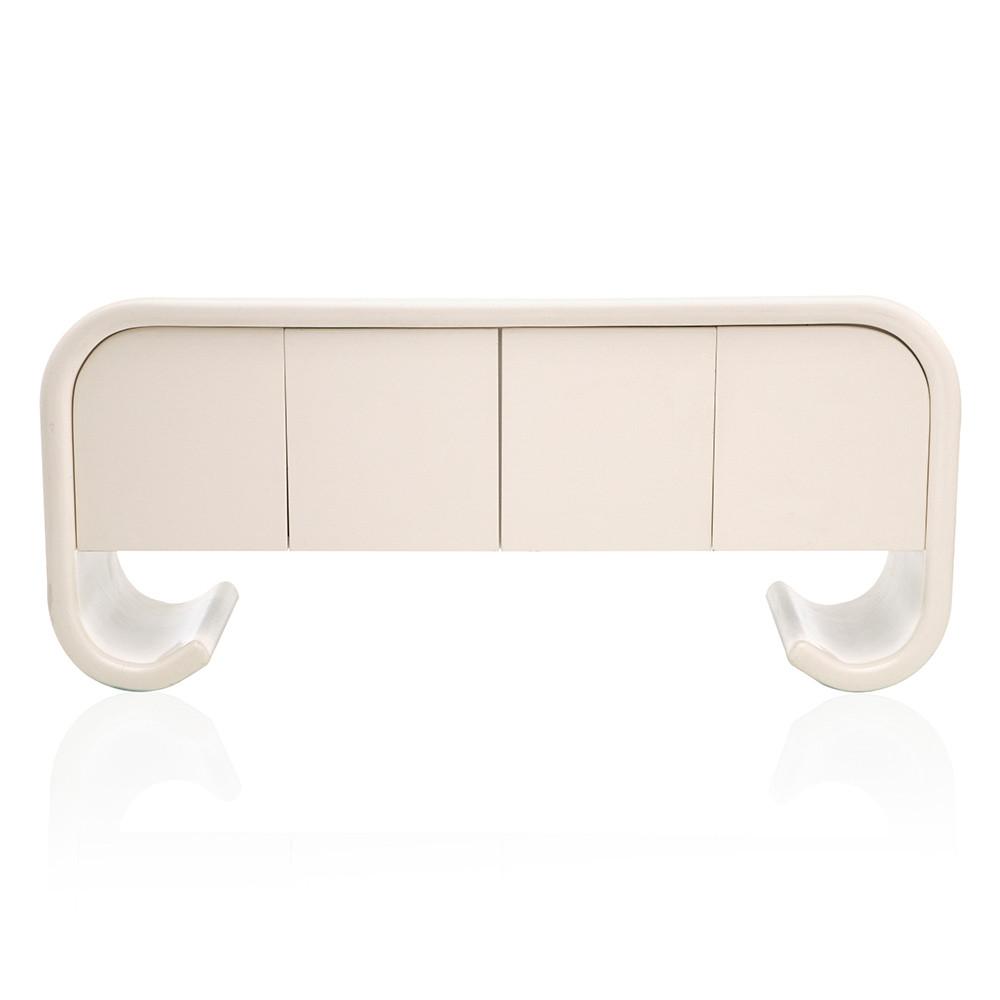 Curved Leg Off-White Credenza