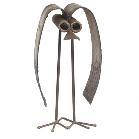 Brown Iron Bird Sculpture