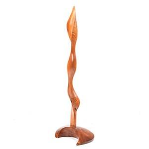 Flame Shape Wood Floor Sculpture