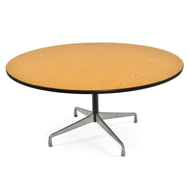 Round Classic Wood Top Dining Table