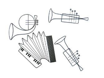 Metal Wire Instruments Set of 4
