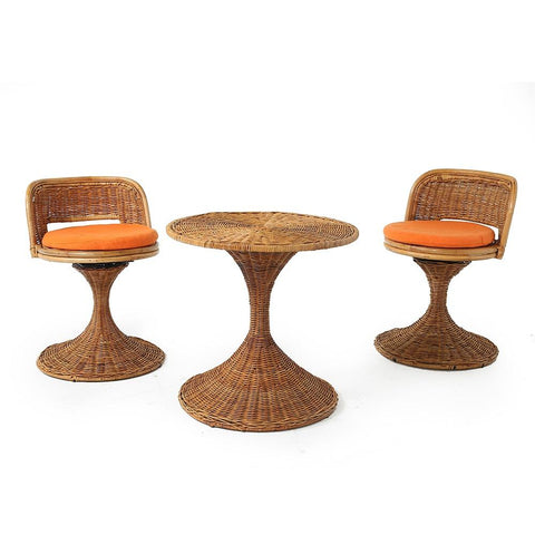 Mini Wicker Table and 2 Chairs