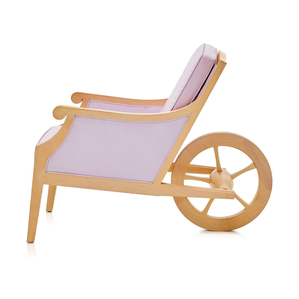 Pink Wheelbarrow Wood Armchair