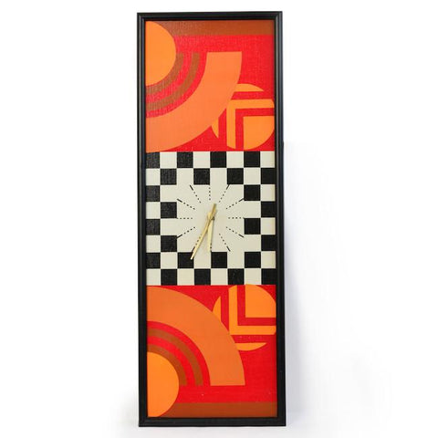 Opart Red Black Wall Clock