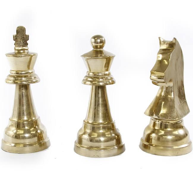 Gold Knight Chess Piece