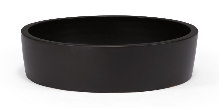 Case Study Low Pan Ceramic Cylinder - Black