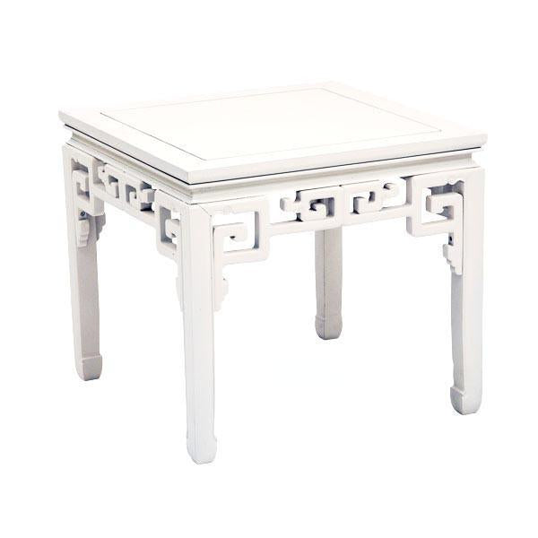 White Asian Side Table