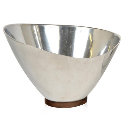 Chrome Asymmetrical Serving Bowl