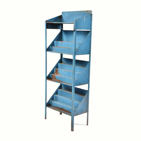 Blue Rustic Display Shelf
